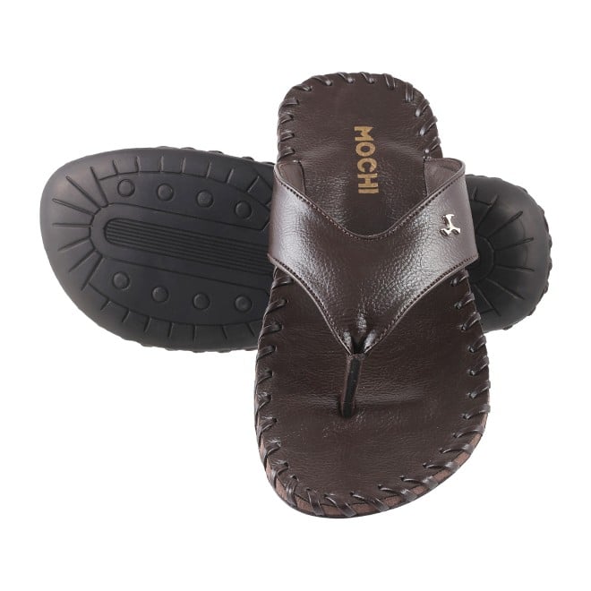 Mochi Men Brown Casual Slippers (SKU: 16-808498-12-39)