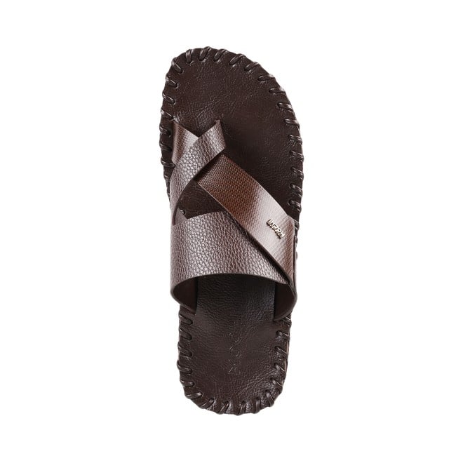 Mochi Men Brown Ethnic Chappals (SKU: 16-809779-12-40)