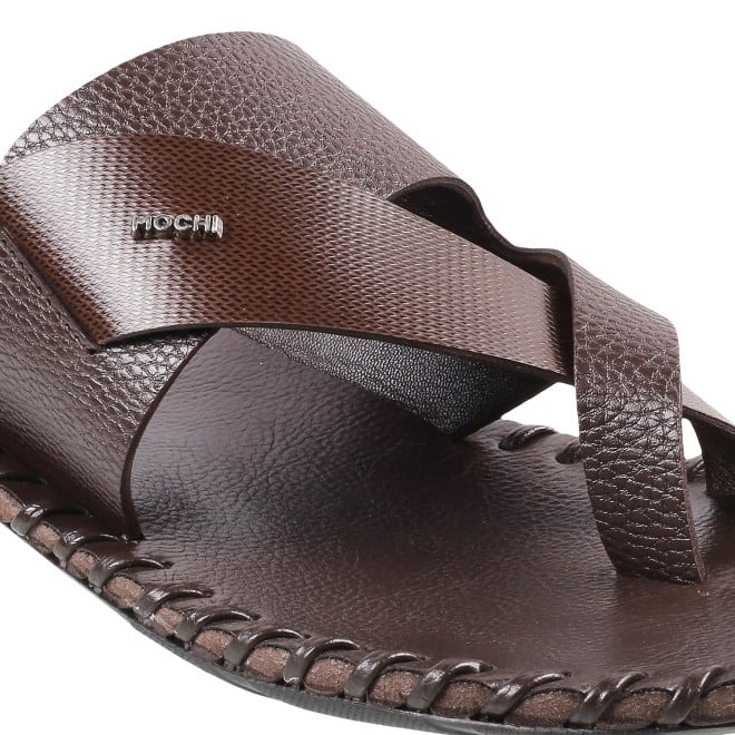 Mochi Men Brown Ethnic Chappals (SKU: 16-809779-12-40)