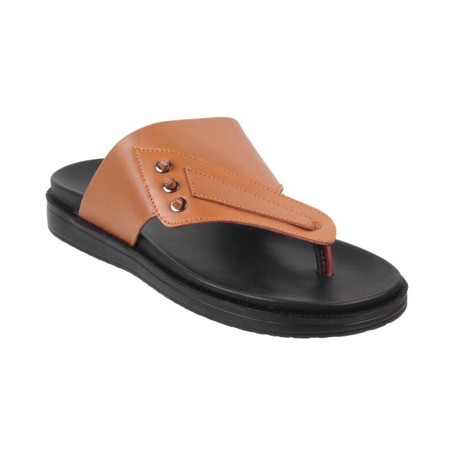 Mochi Tan Casual Slippers for Men