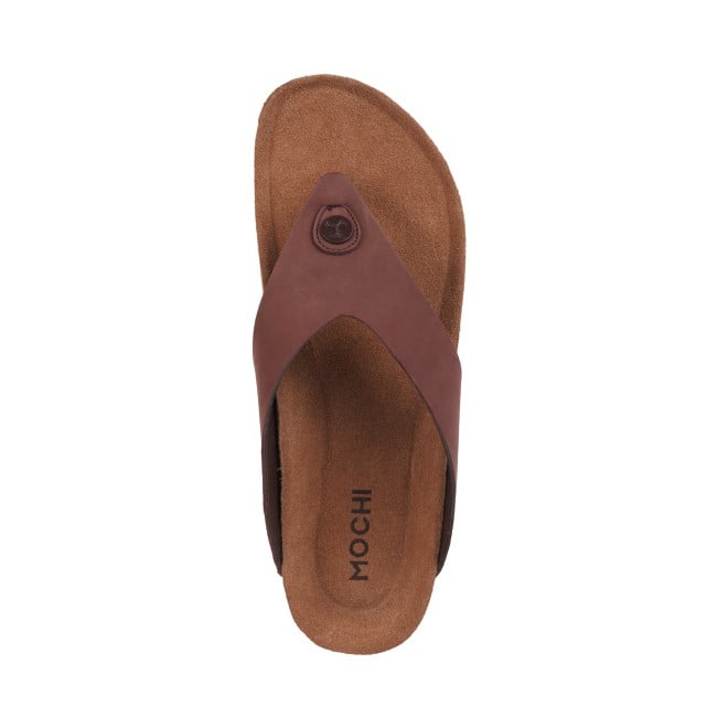 Mochi Men Brown Casual Slippers (SKU: 16-823-12-40)