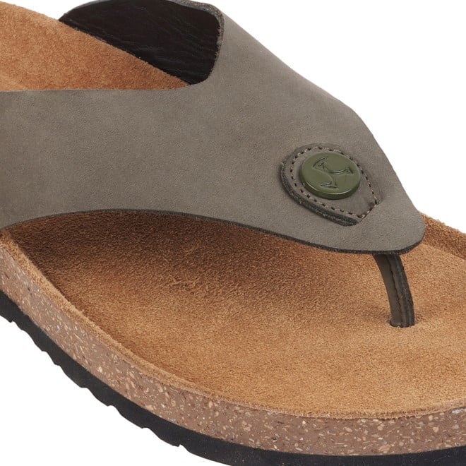 Mochi Men Olive Casual Slippers (SKU: 16-823L-49-46)