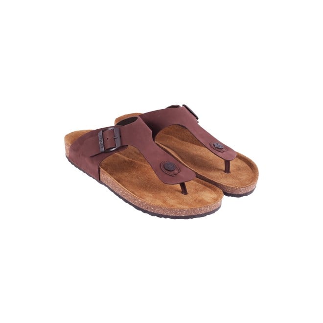 Mochi Men Brown Casual Slippers (SKU: 16-824L-12-46)