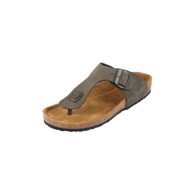 Mochi Men Olive Casual Slippers (SKU: 16-824L-49-46)