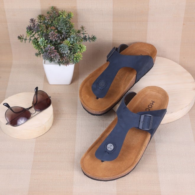 Mochi Men Blue Casual Slippers (SKU: 16-824L-45-46)