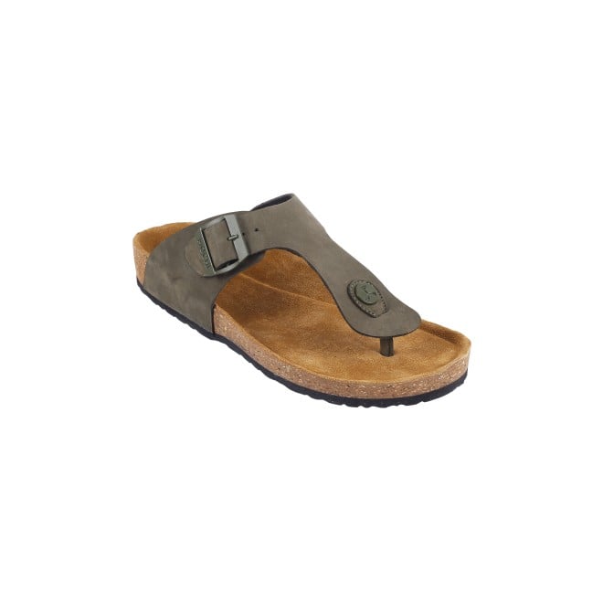 Mochi Men Olive Casual Slippers (SKU: 16-824L-49-46)