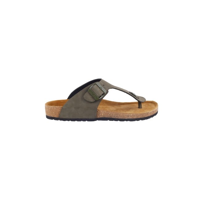 Mochi Men Olive Casual Slippers (SKU: 16-824L-49-46)