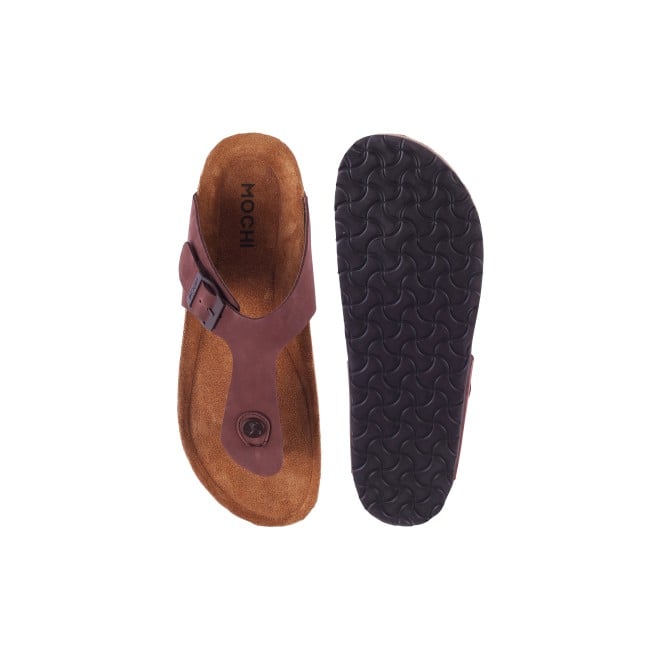 Mochi Men Brown Casual Slippers (SKU: 16-824L-12-46)