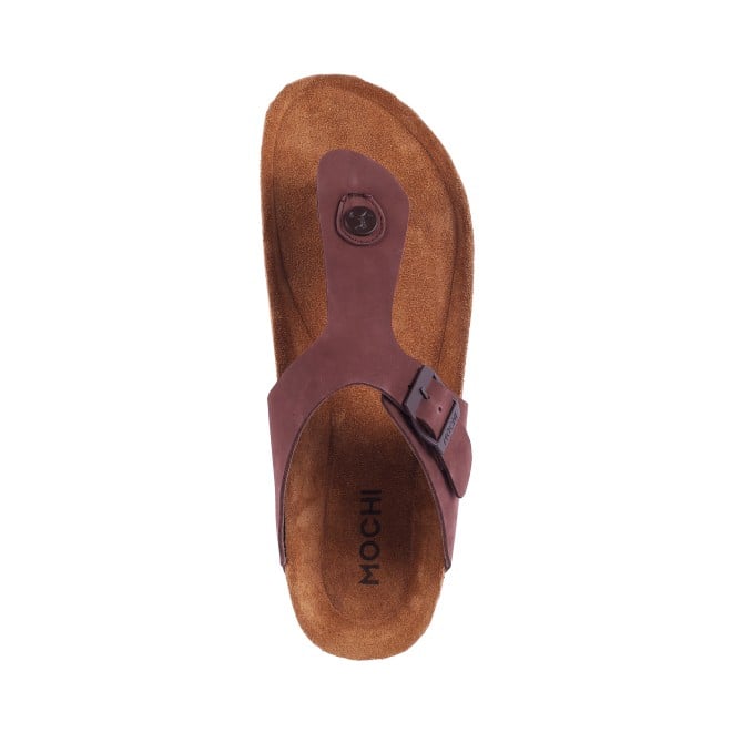 Mochi Men Brown Casual Slippers (SKU: 16-824L-12-46)