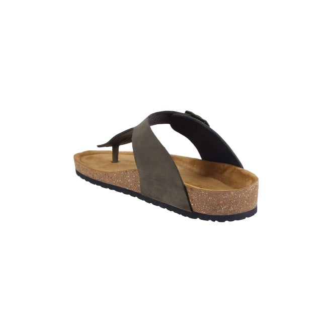 Mochi Men Olive Casual Slippers (SKU: 16-824L-49-46)