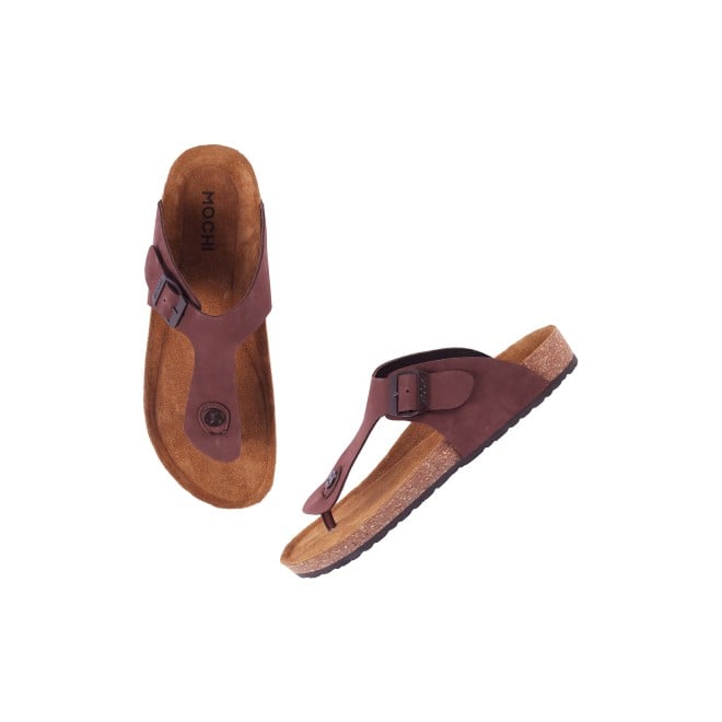 Mochi Men Brown Casual Slippers (SKU: 16-824L-12-46)