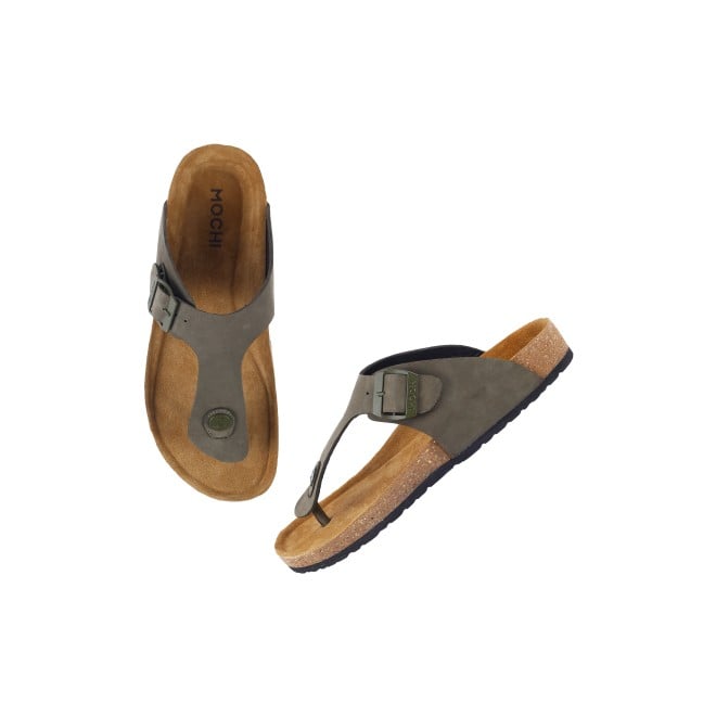 Mochi Men Olive Casual Slippers (SKU: 16-824L-49-46)