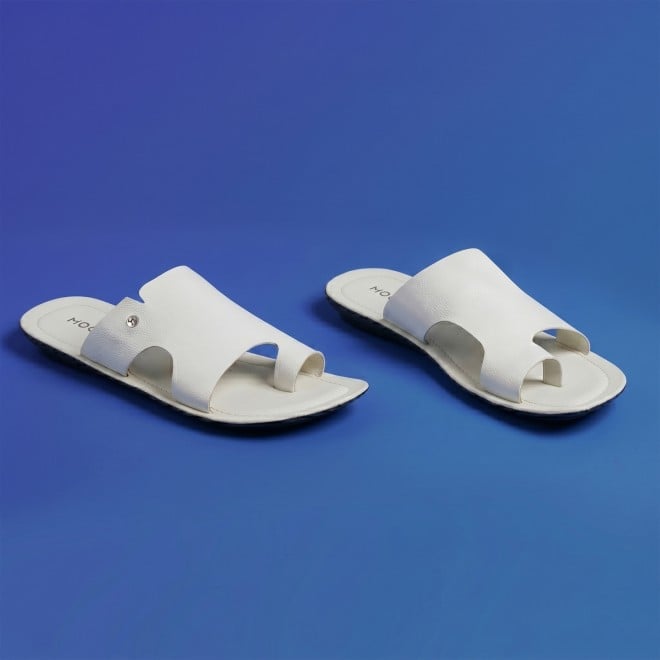 Mochi Men White Casual Slippers (SKU: 16-825-16-39)
