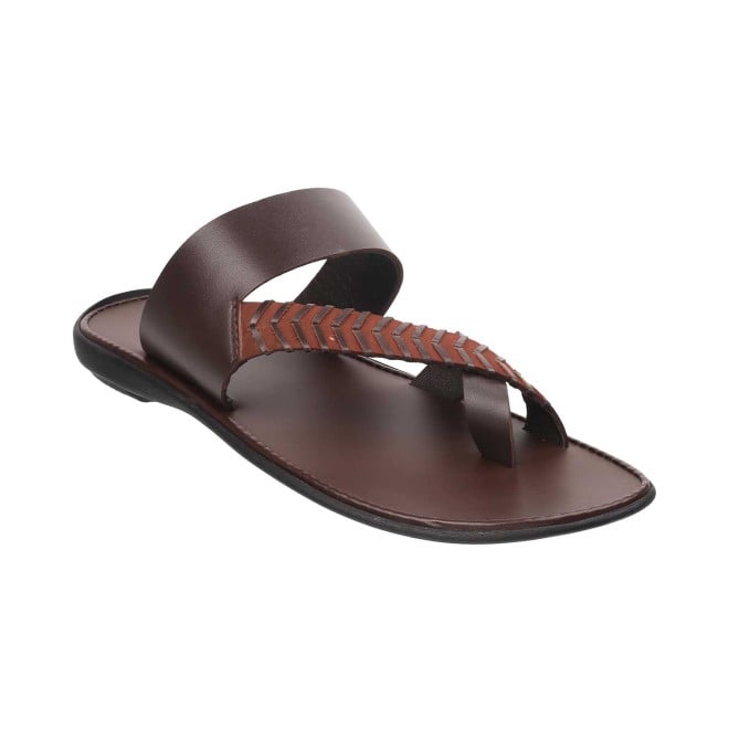 Mochi Brown Casual Slippers for Men