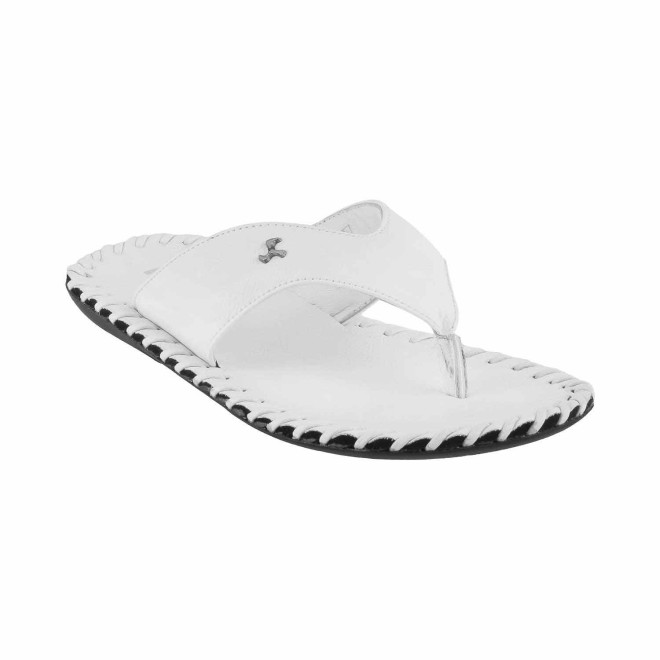 Mochi White Casual Slippers for Men