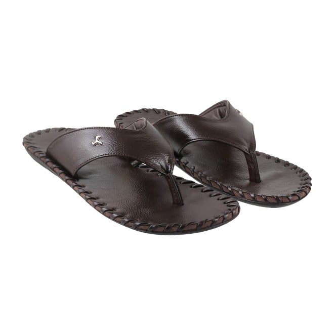 Mochi Men Brown Casual Slippers (SKU: 16-8498L-12-47)