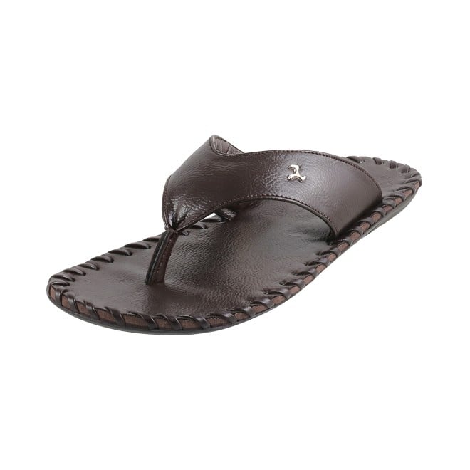 Mochi Men Brown Casual Slippers (SKU: 16-8498L-12-47)