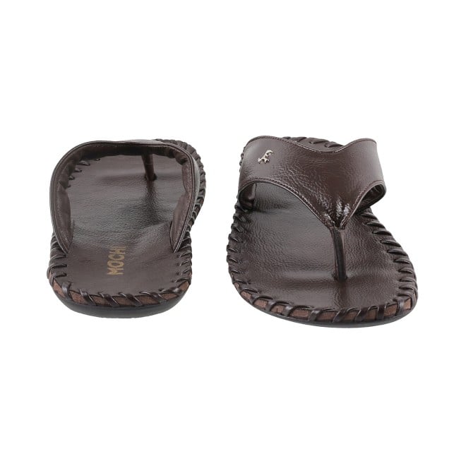 Mochi Men Brown Casual Slippers (SKU: 16-8498L-12-47)