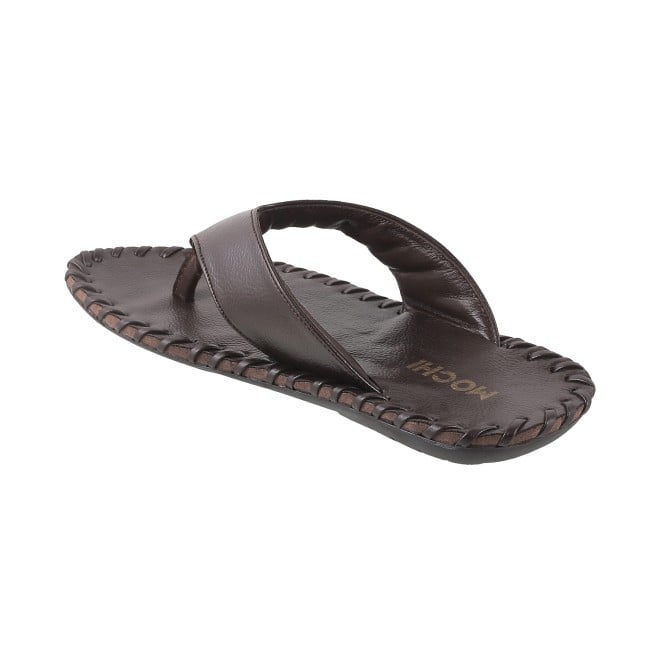 Mochi Men Brown Casual Slippers (SKU: 16-8498L-12-47)