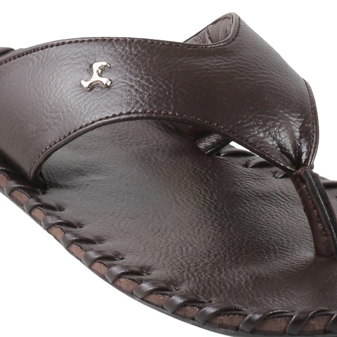 Mochi Men Brown Casual Slippers (SKU: 16-8498L-12-47)
