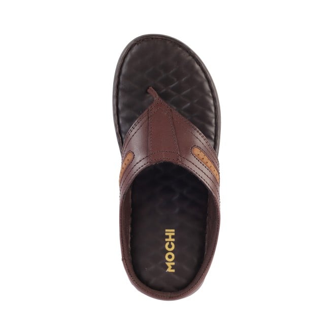 Mochi Men Brown Casual Slippers (SKU: 16-863-12-40)