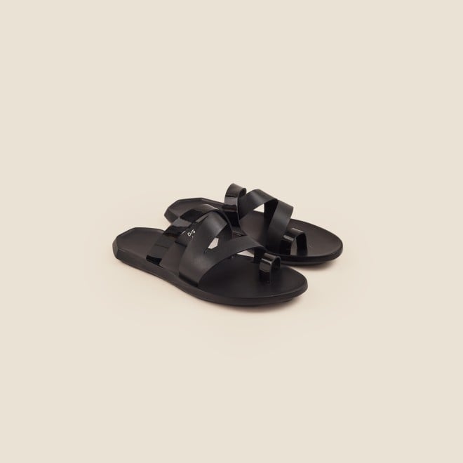 Mochi Men Black Casual Slippers (SKU: 16-870-11-40)