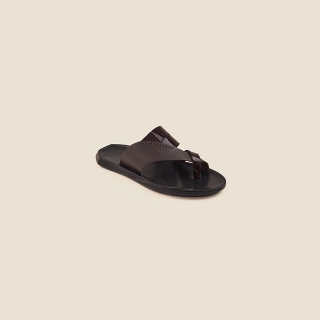 Mochi Men Brown Casual Slippers (SKU: 16-871-12-40)