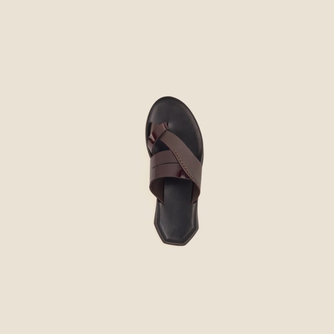 Mochi Men Brown Casual Slippers (SKU: 16-871-12-40)