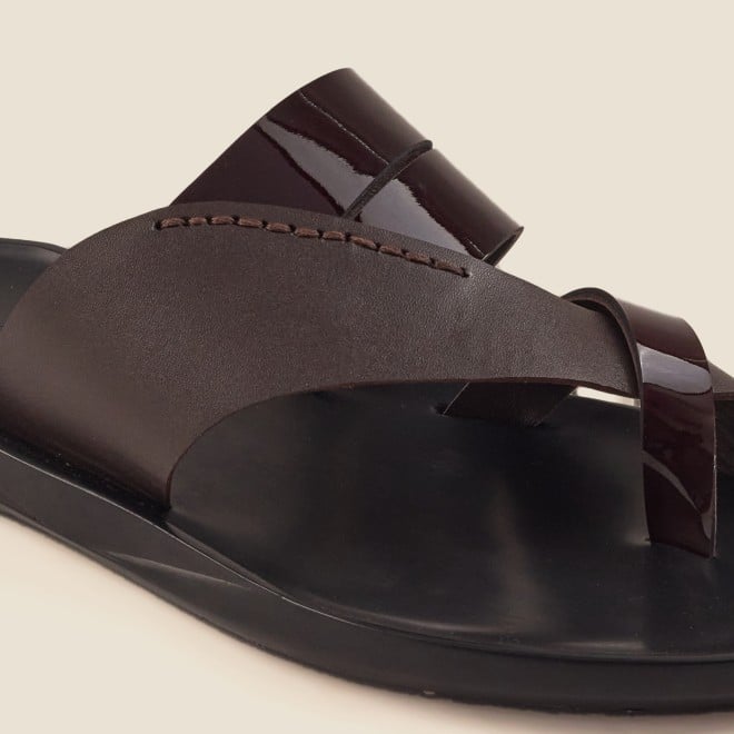 Mochi Men Brown Casual Slippers (SKU: 16-871-12-40)