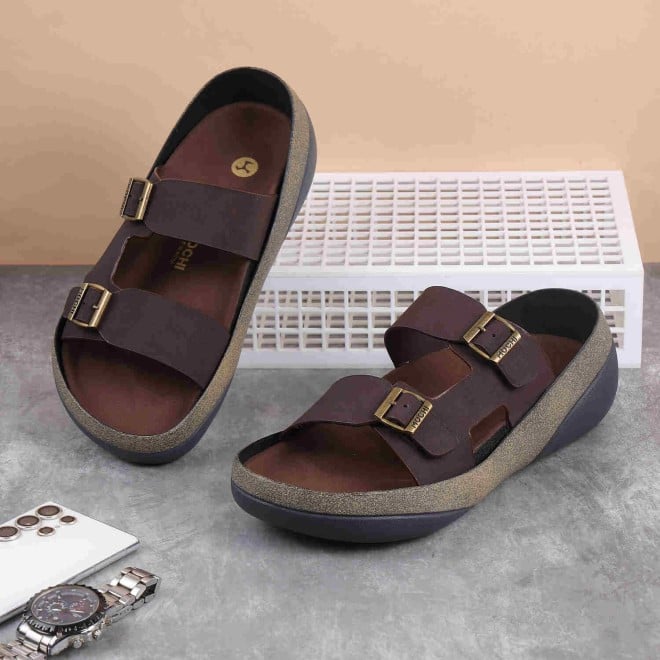 Mochi Men Brown Casual Slip-Ons (SKU: 16-872-12-40)