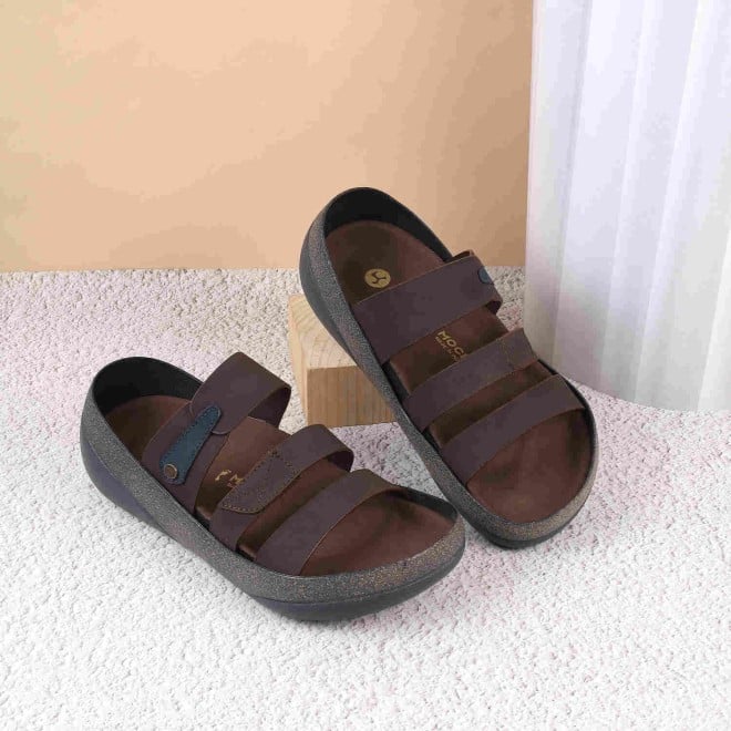 Mochi Men Brown Casual Slip-Ons