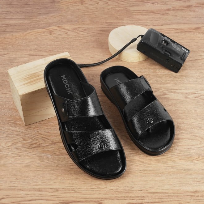 Mochi Men Black Casual Slippers (SKU: 16-877-11-40)