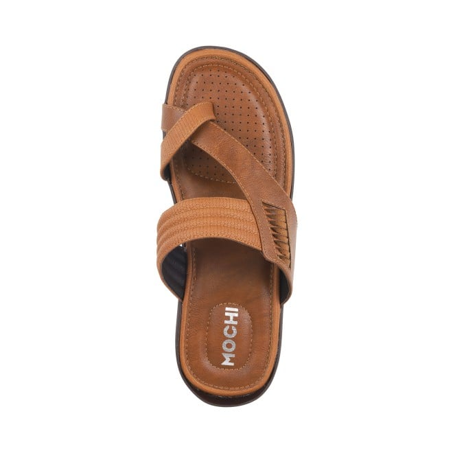 Mochi Men Tan Casual Slippers (SKU: 16-878-23-40)