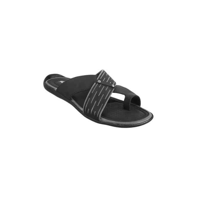 Mochi Men Black Casual Slippers (SKU: 16-879-11-40)