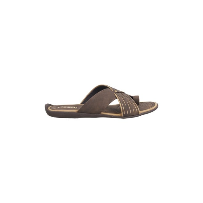 Mochi Men Brown Casual Slippers (SKU: 16-879-12-40)