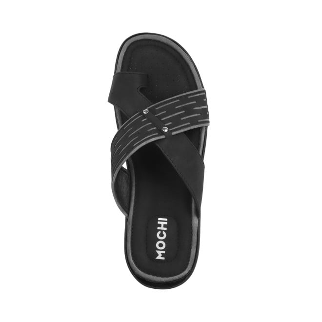 Mochi Men Black Casual Slippers (SKU: 16-879-11-40)