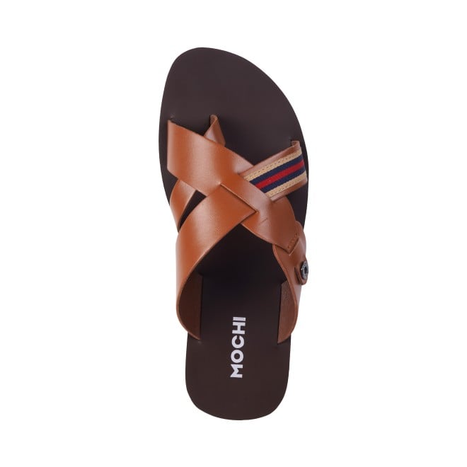 Mochi Men Tan Casual Slippers (SKU: 16-880-23-40)