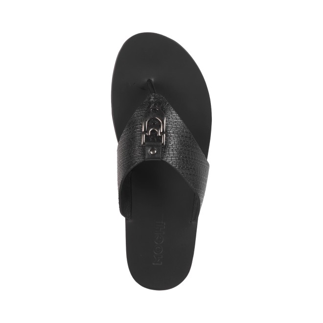 Mochi Men Black Casual Slippers (SKU: 16-884-11-40)