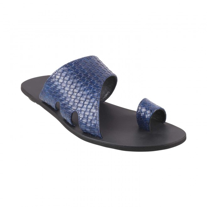 Mochi Blue Casual Slippers for Men