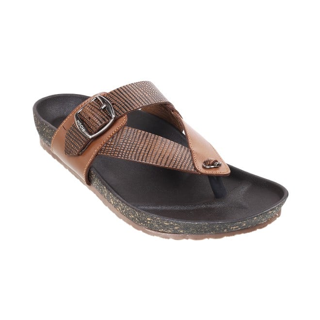Mochi Men Tan Casual Slippers