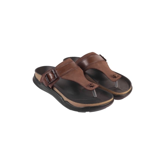 Mochi Men Brown Casual Slippers (SKU: 16-900908-12-40)