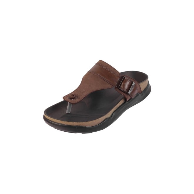 Mochi Men Brown Casual Slippers (SKU: 16-900908-12-40)