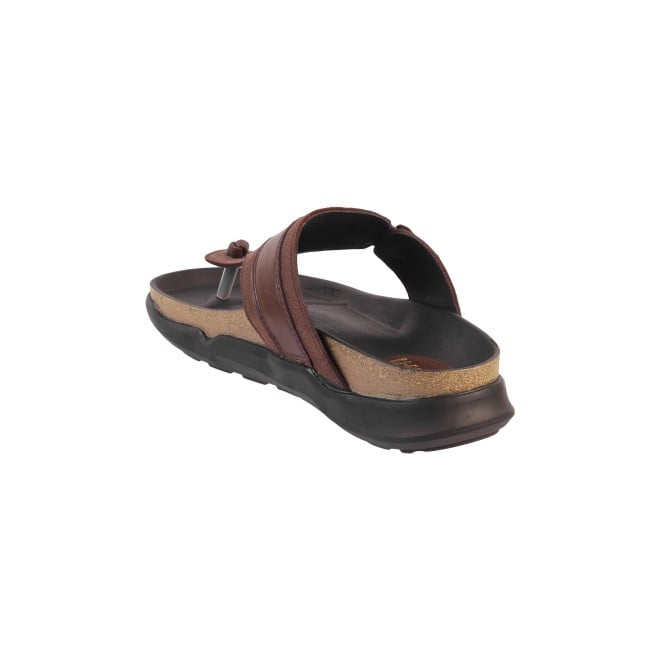 Mochi Men Brown Casual Slippers (SKU: 16-900908-12-40)