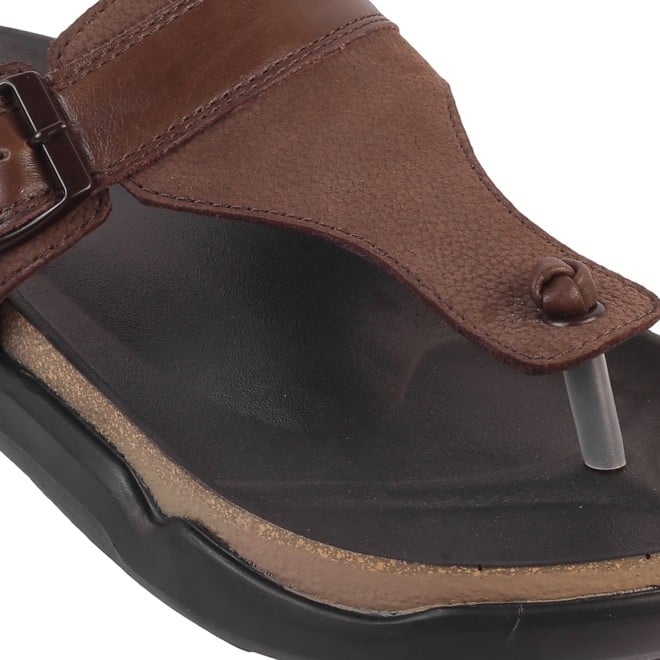 Mochi Men Brown Casual Slippers (SKU: 16-900908-12-40)