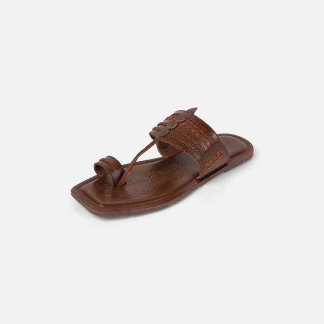Mochi Men Tan Ethnic Kolhapuris (SKU: 16-901047-23-40)
