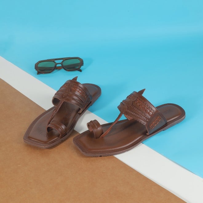 Mochi Men Tan Ethnic Kolhapuris