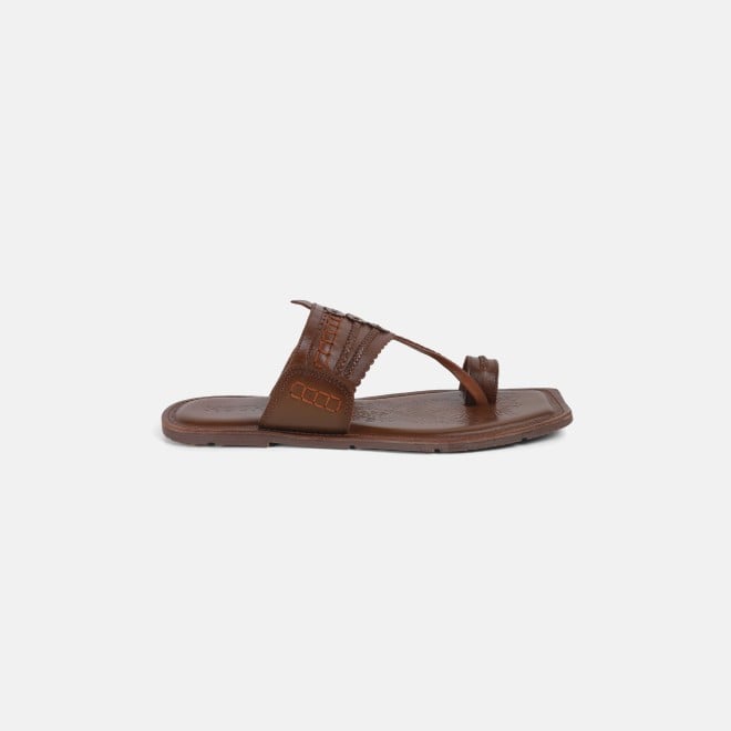 Mochi Men Tan Ethnic Kolhapuris (SKU: 16-901047-23-40)