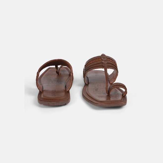 Mochi Men Tan Ethnic Kolhapuris (SKU: 16-901047-23-40)