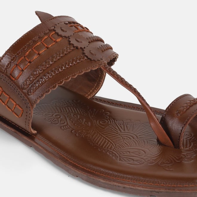 Mochi Men Tan Ethnic Kolhapuris (SKU: 16-901047-23-40)