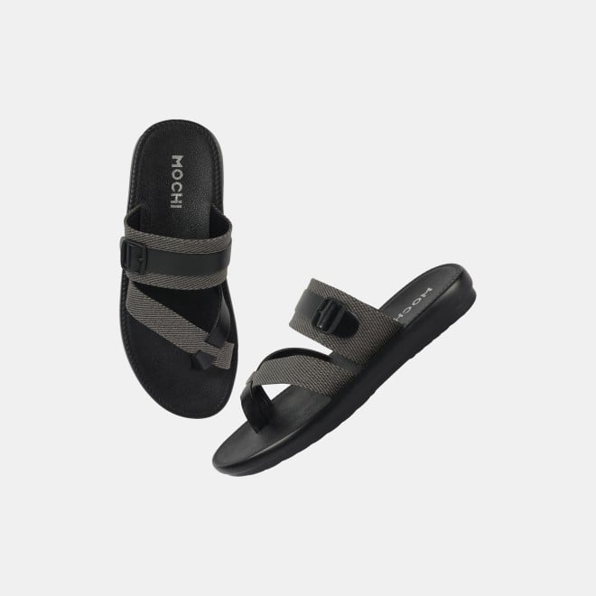 Mochi Men Black Casual Slippers (SKU: 16-901217-11-40)